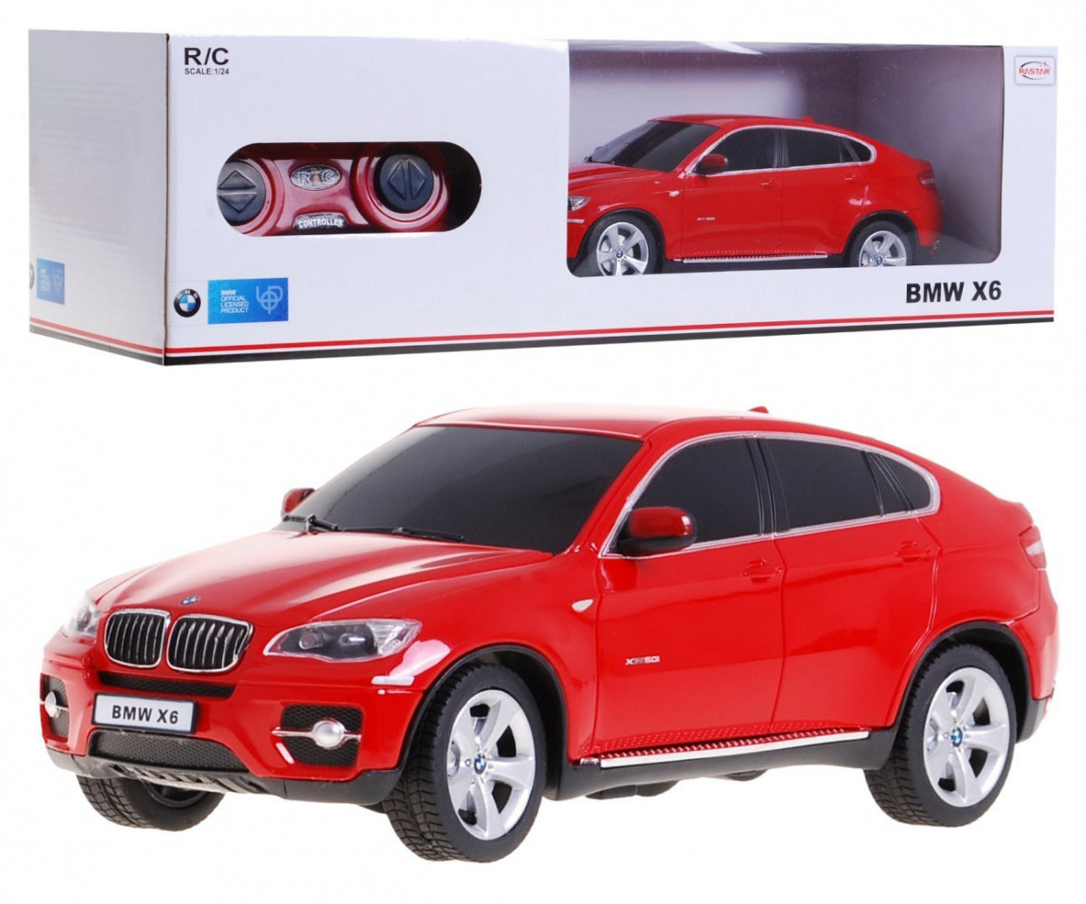 Licencirani auto na daljinsko upravljanje BMW X 6 1:24 RASTAR - crveni