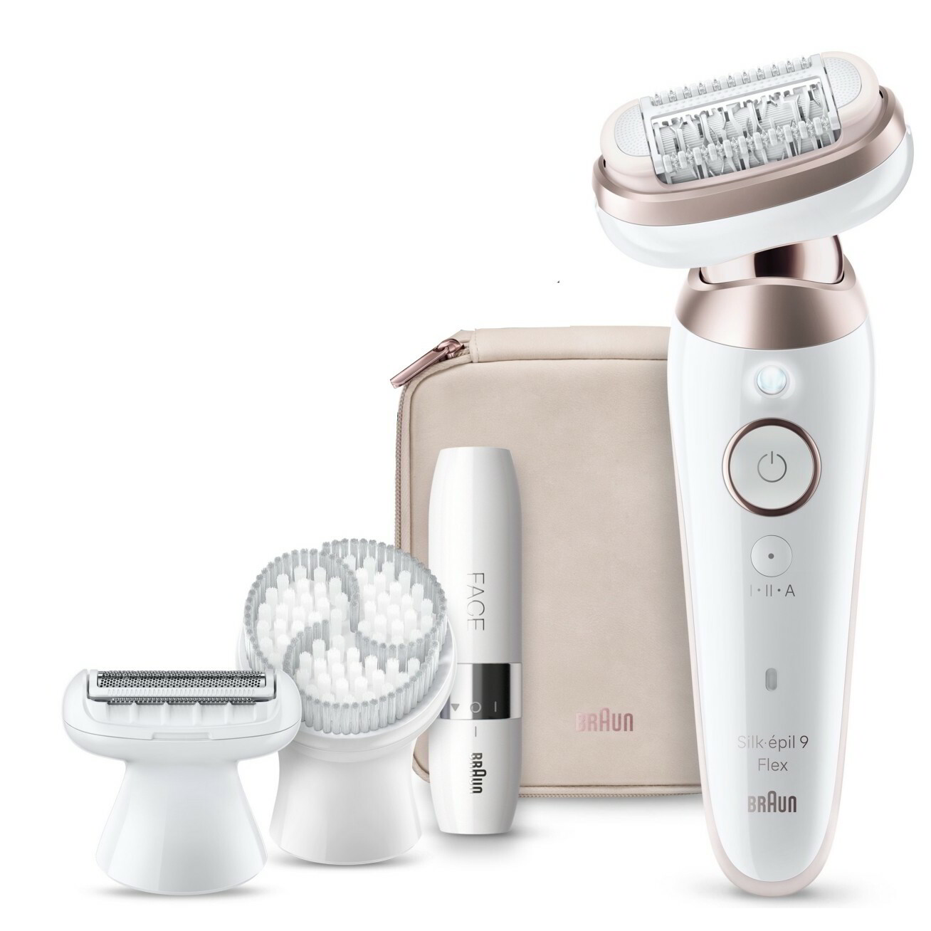 Braun Silk-épil 9 Flex 9-360 3D 40 pincete Ruža, Bijelo