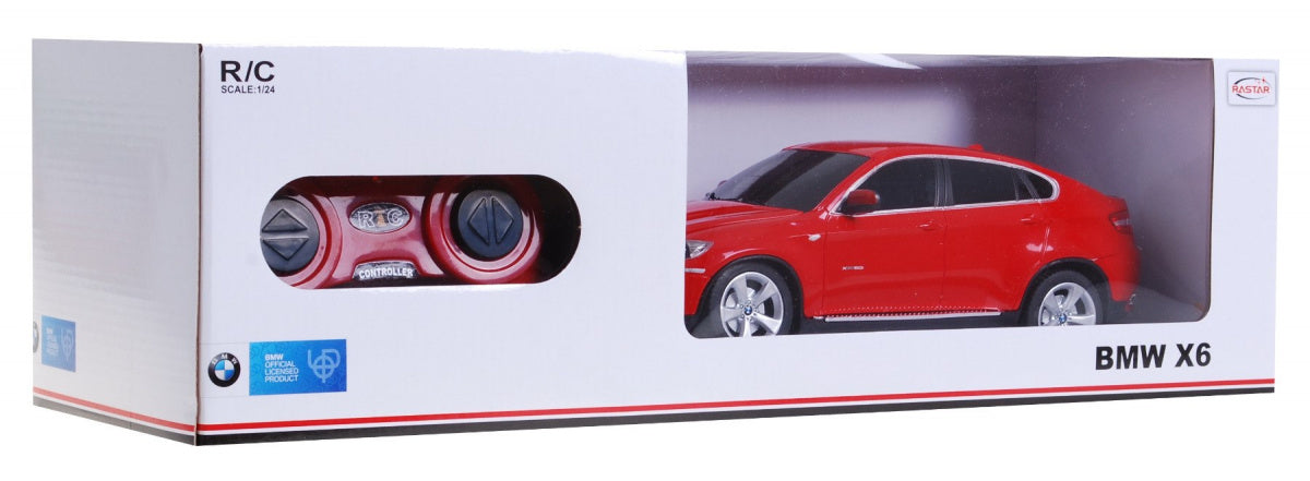 Licencirani auto na daljinsko upravljanje BMW X 6 1:24 RASTAR - crveni