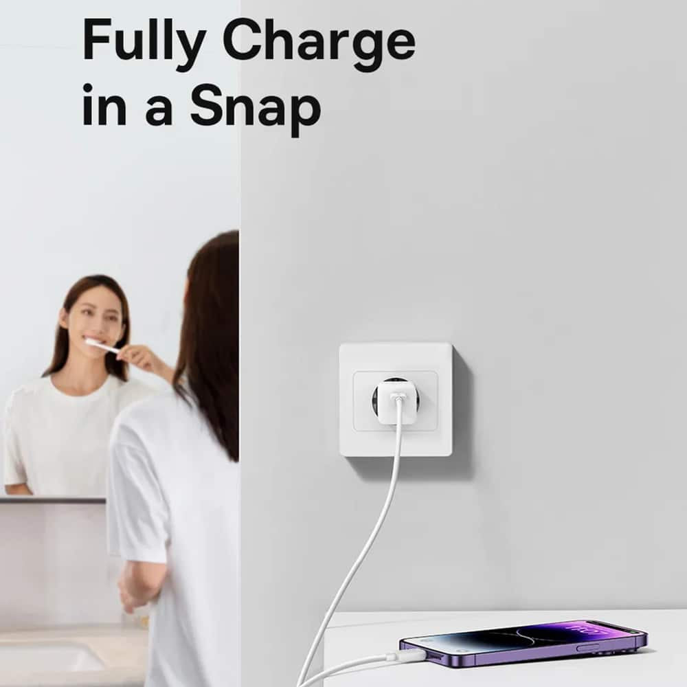 Baseus - zidni punjač (CCGN070401) - GaN- Type-C- brzo punjenje- 30W - crni