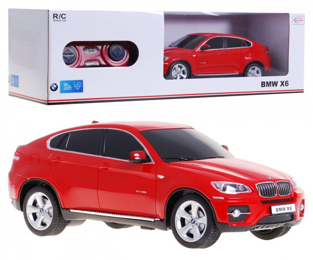 Licencirani auto na daljinsko upravljanje BMW X 6 1:24 RASTAR - crveni