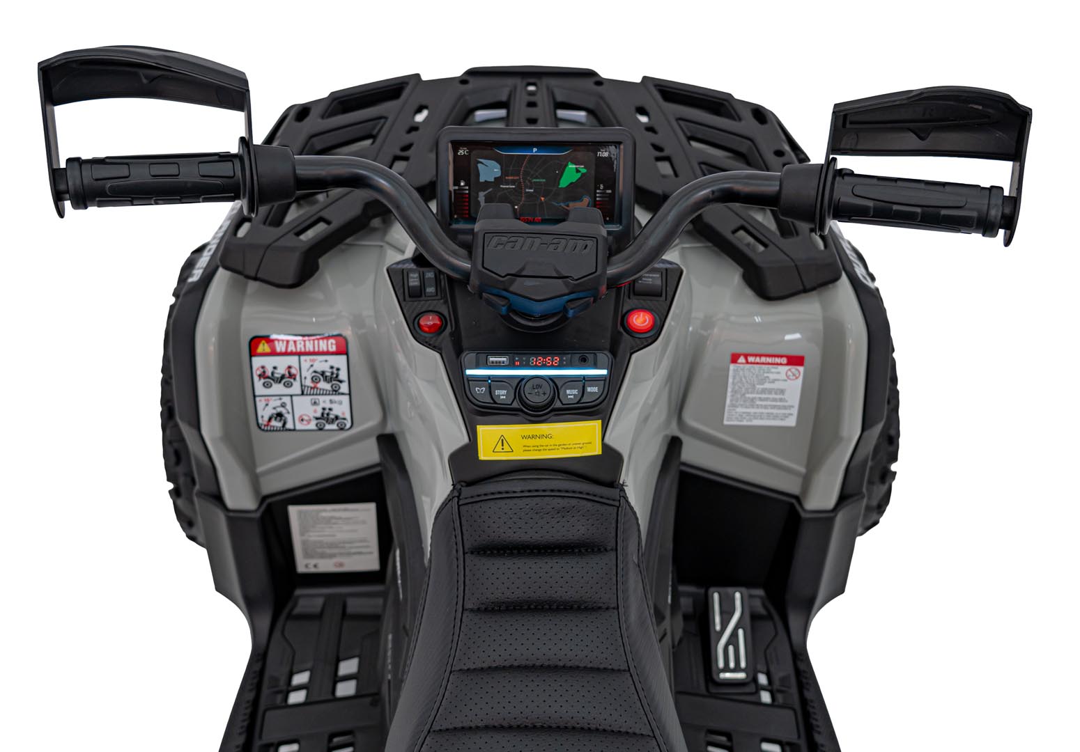 Quad na akumulator Can-Am Outlander ATV 4x4 200W - sivi