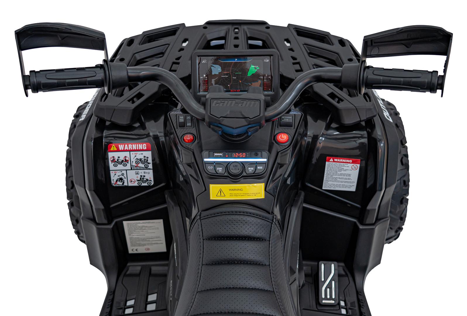Quad na akumulator Can-Am Outlander ATV 4x4 200W - crni