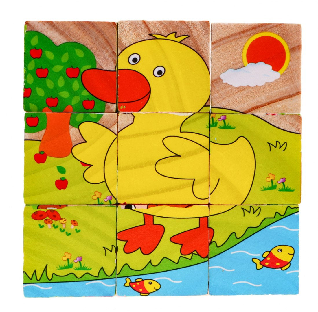Drvene kocke za djecu s motivima životinja
