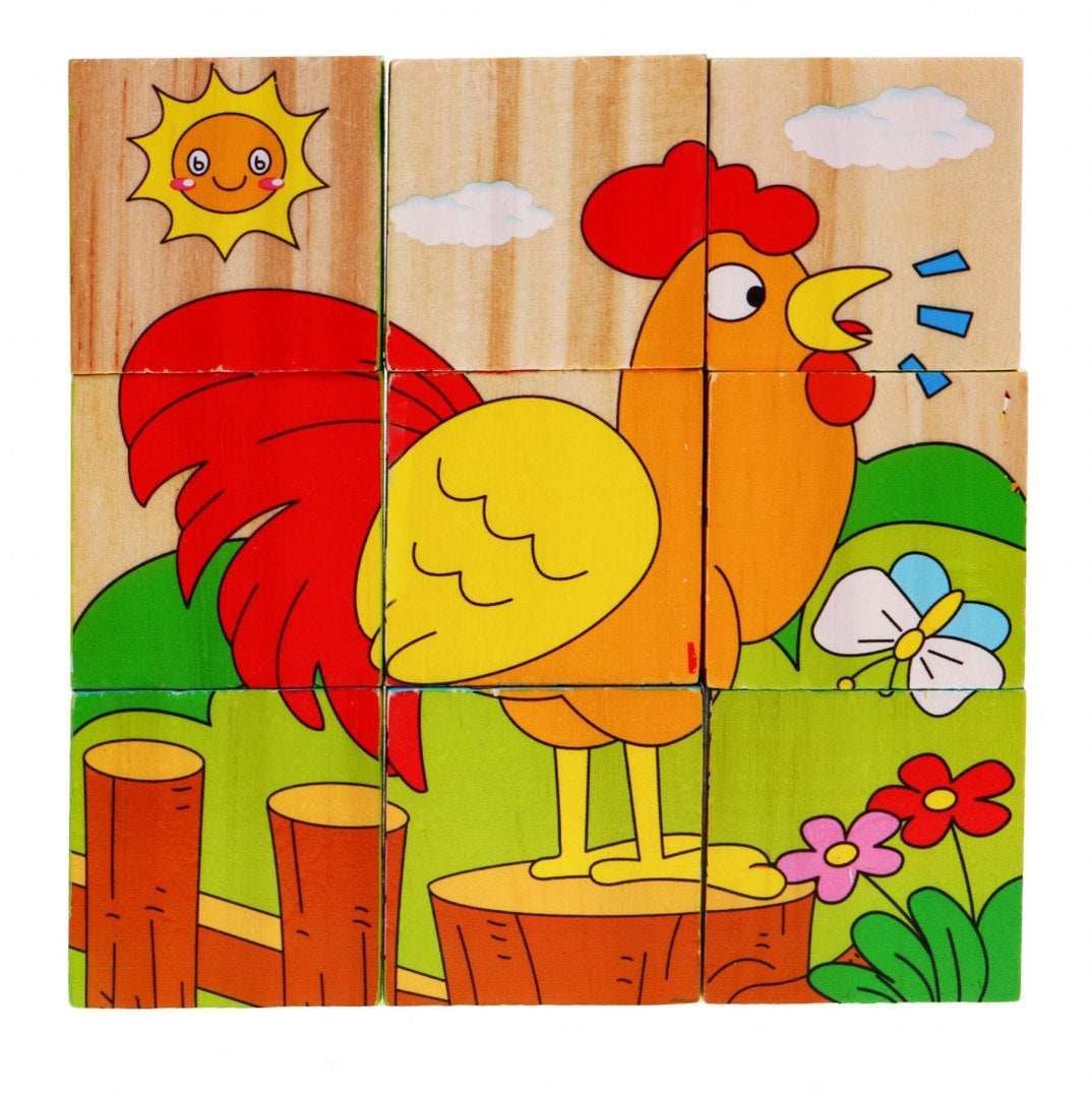 Drvene kocke za djecu s motivima životinja