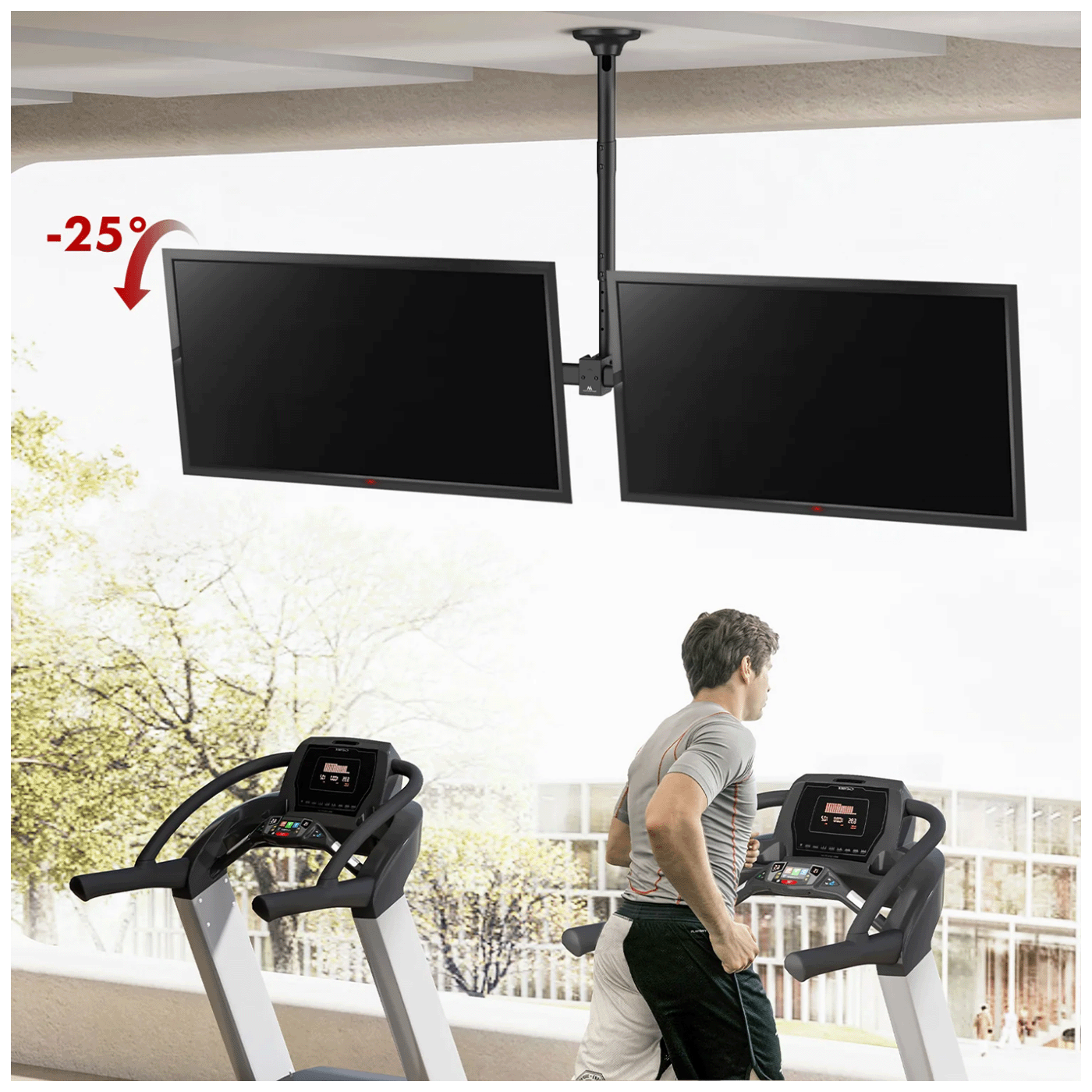 Maclean Nosač za 2 TV-a, stropni, 34"-60", 2 x 40 kg - MC-111 B