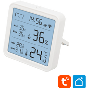home Pametni mjerač temperature i vlažnosti, LCD, sat - HSTHC
