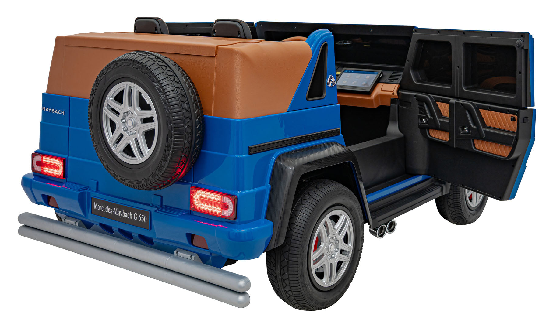 Licencirani auto na akumulator Mercedes Benz MAYBACH G650 STRONG - dvosjed - plavi