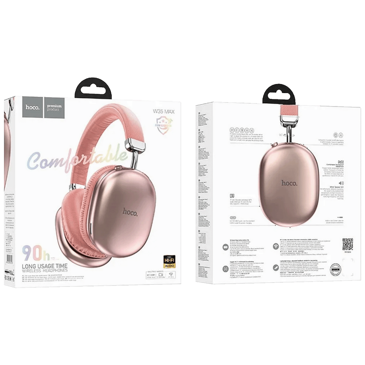 hoco. Slušalice bežične, Bluetooth - W35 Max Joy Pink