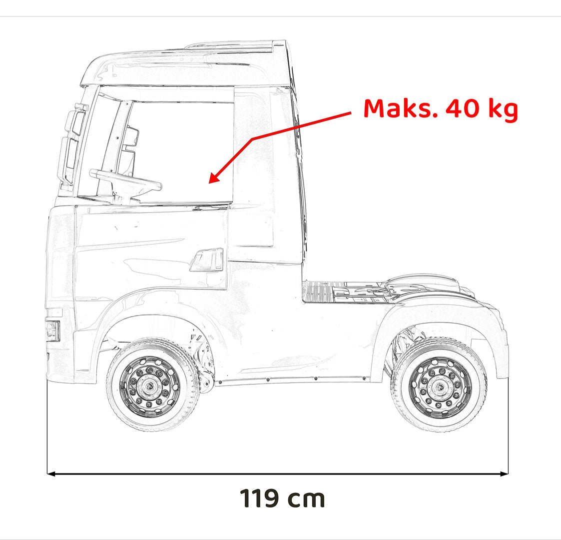 Licencirani kamion na akumulator Scania R-SERIE 4x4 - bijeli