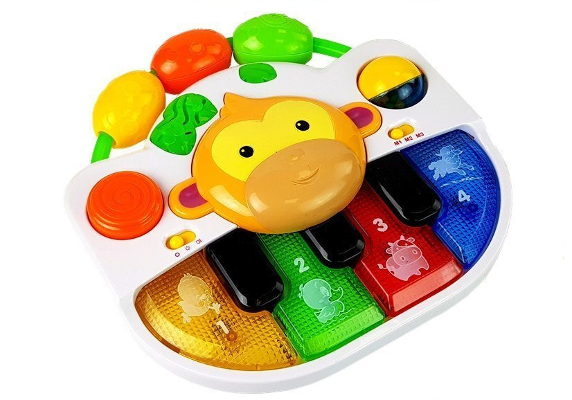 Interaktivni piano s majmunom - šareni