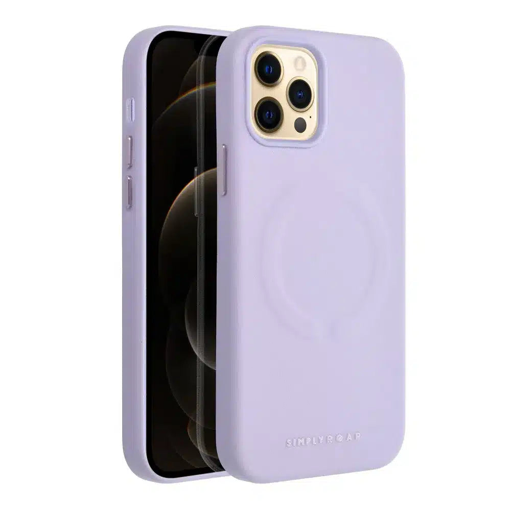 Roar kožna Mag Case maska kompatibilna s MagSafeom – za iPhone 12 Pro ljubičasta