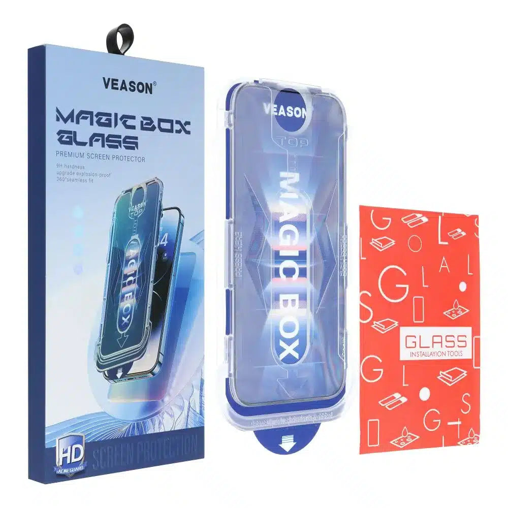 Kaljeno staklo 6D Pro Veason Easy-Install Glass – za iPhone 14 Pro Max crno