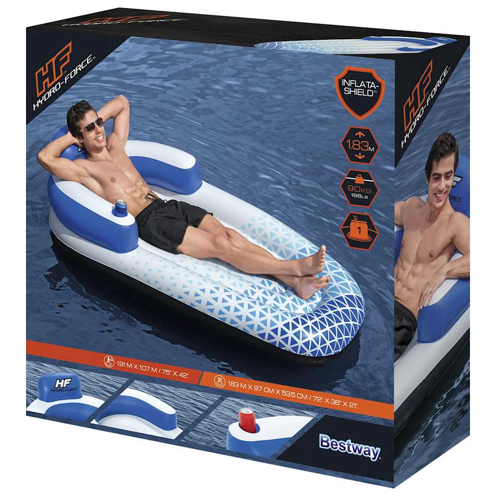 Bestway Hydro Force Plutajuća Ležaljka 183x97 cm Plava