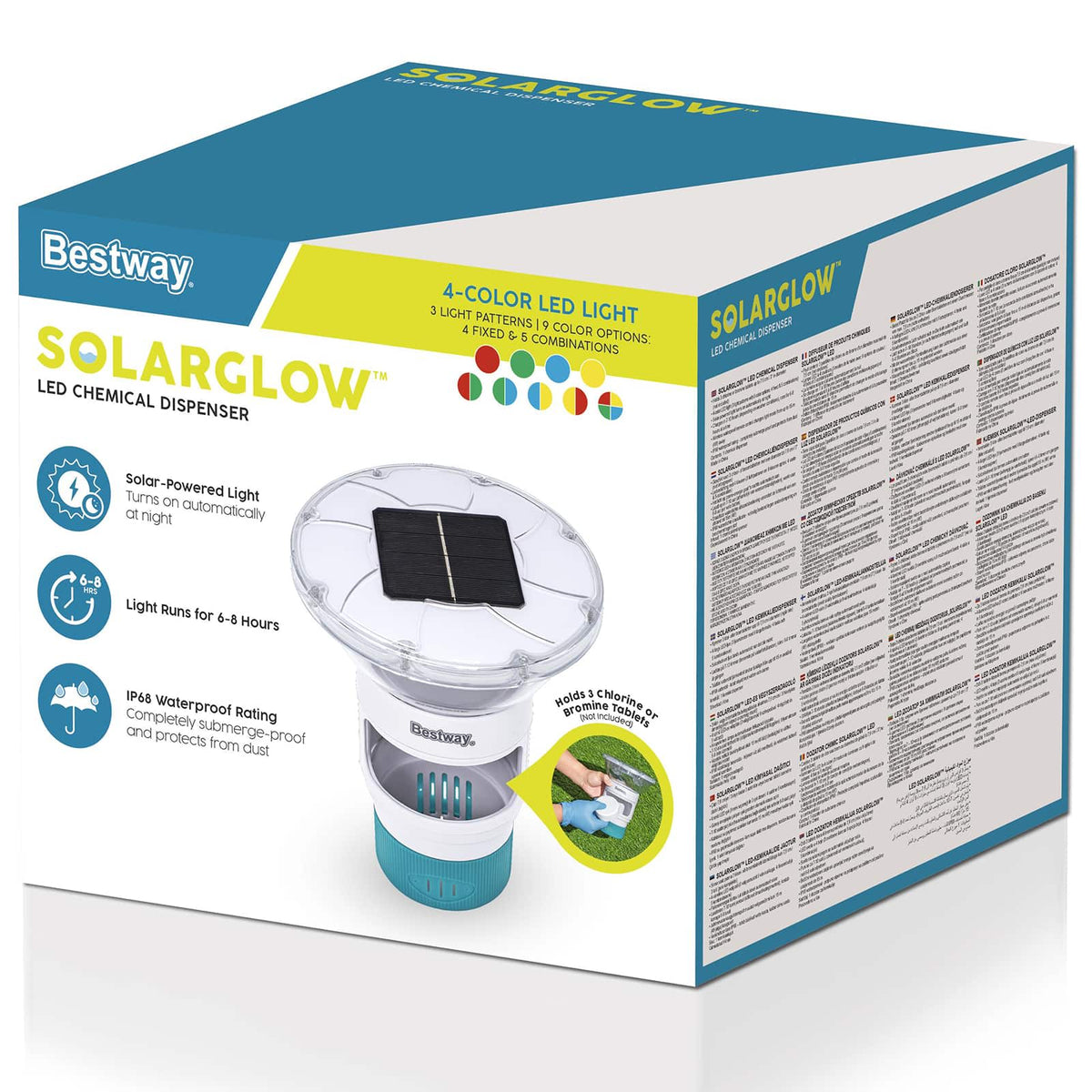 Bestway Plutajući solarni svjetlo Bijela Ø 7,6 cm PC i ABS