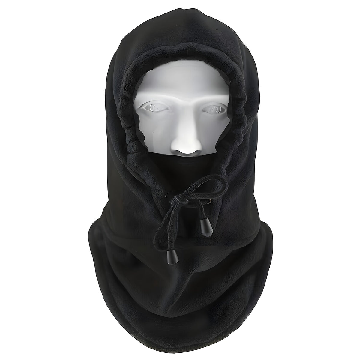 Zimska fleece balaklava s kapuljačom - Crna/Tip2 KP37737