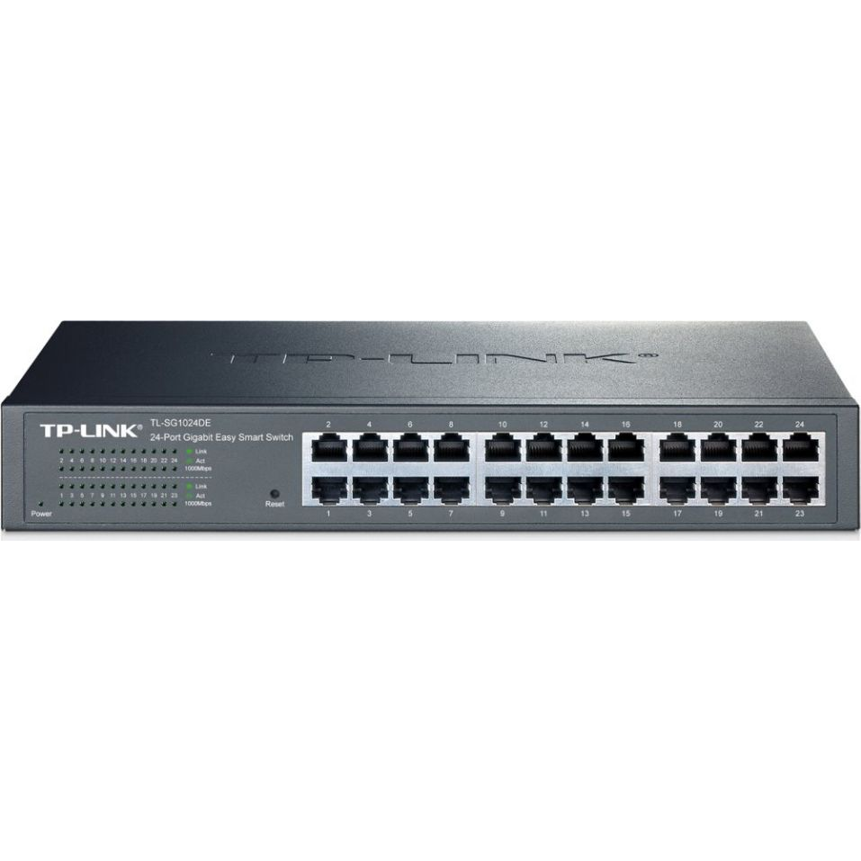 TP-Link TL-SG1024DE mrežni prekidač Upravljano L2 Gigabit Ethernet (10/100/1000) Crno