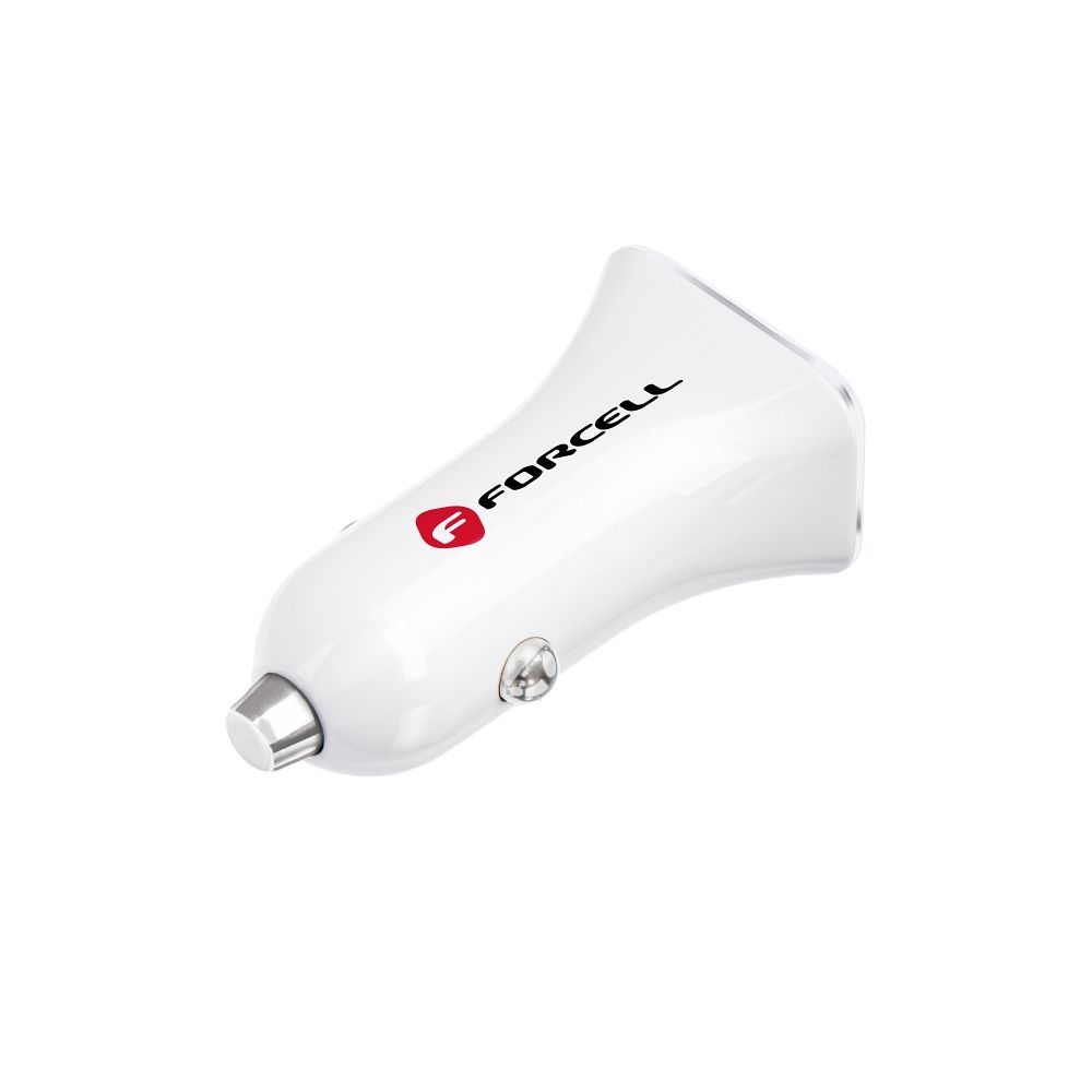 FORCELL auto punjač USB 3.0 + USB C Quick Charging + Power Delivery PD20W 4A CC-QCPD01 bijeli