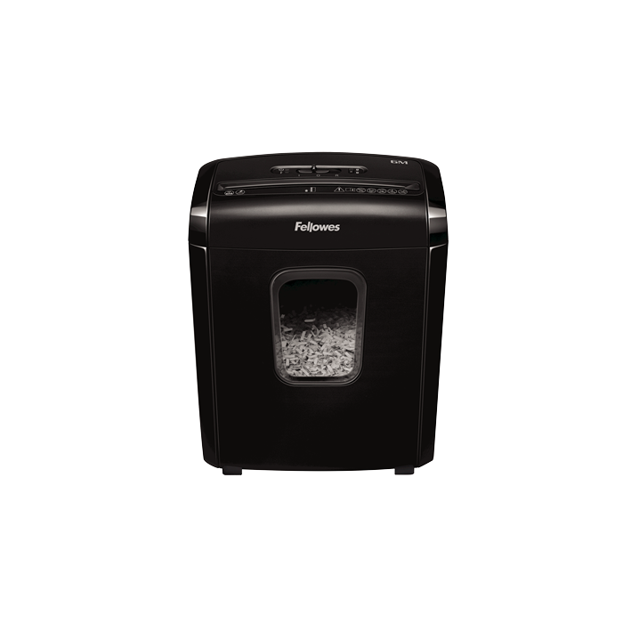 Fellowes Powershred 6M uređaj za usitnjavanje papira Sjeckanje mikro rezom Crno