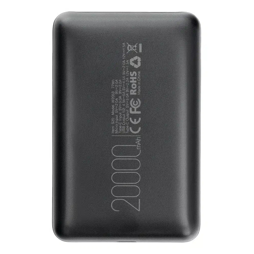 VEGER powerbank 20.000 mAh PD QC3.0 22,5W S20 (W2053) crna