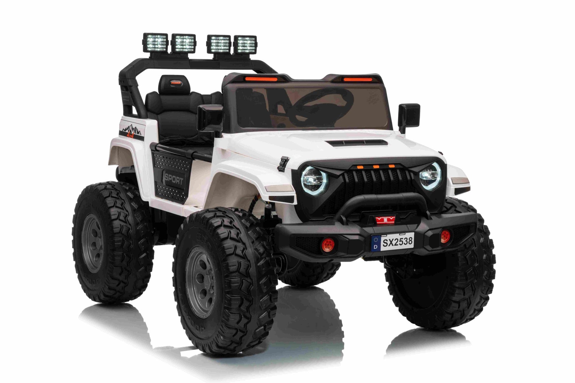 Auto na akumulator Extreme Sport 4×4 s podesivom dužinom vozila – dvosjed – bijeli