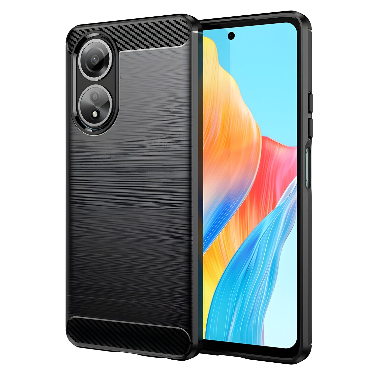 Futrola Carbon Shield TPU za Oppo A58 - Crna KP29159