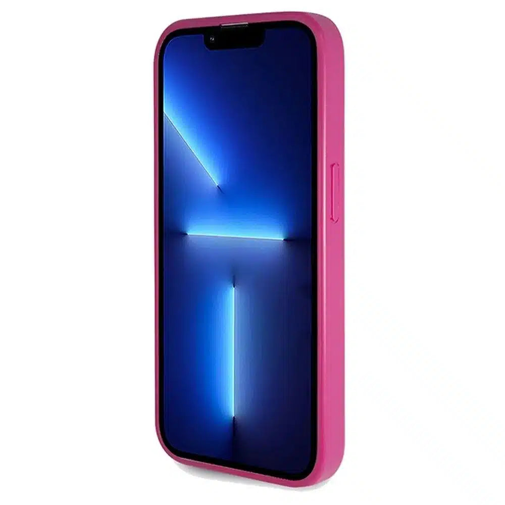 Originalna GUESS Hardcase GUHCP15LHG4SGU torbica za iPhone 15 Pro (Fixed Glitter Big 4G / ljubičasta)
