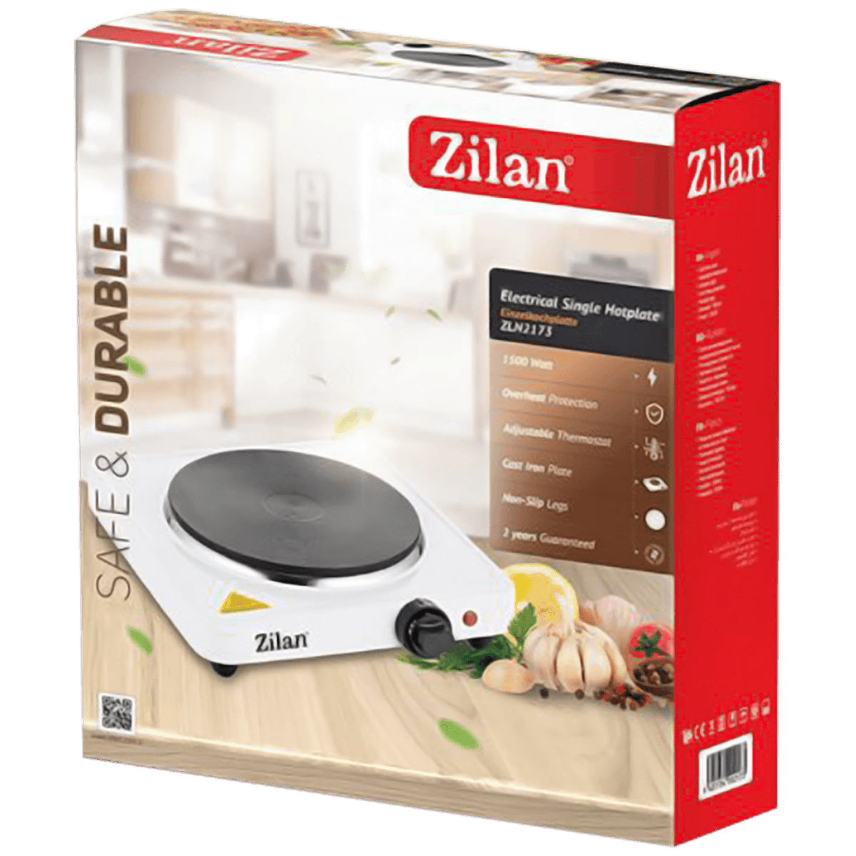 Zilan Električno kuhalo, 1 ploča - 18.5 cm, 1500 W, bijela - ZLN2173/WH
