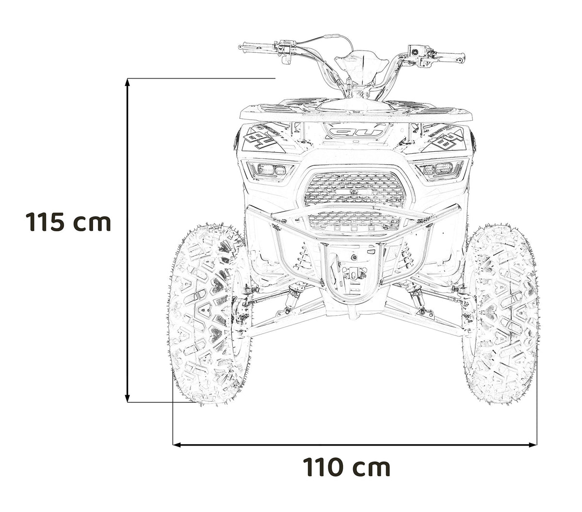 Quad na benzin MONSTER 200CC - plavi