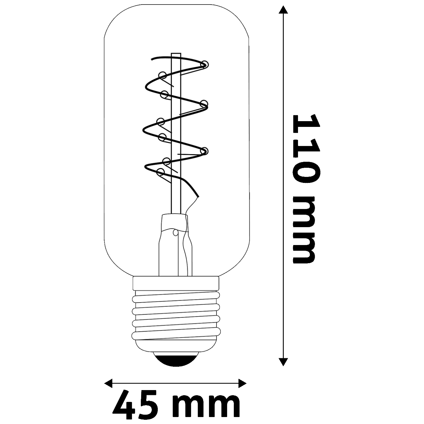 Avide Žarulja,LED,4.5W,E27,2700K,230V AC,topla bijela svjetlost - Soft Filament T45 4.5W E27