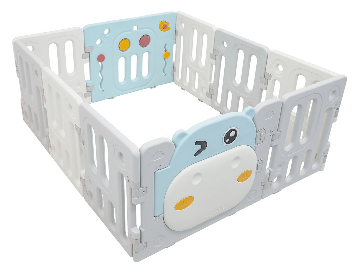 Modularna ogradica za bebe sa lopticama Hippo - Plava