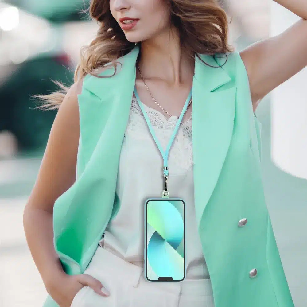 SWING privjesak za telefon podesive duljine / duljina kabela 165 cm (max 82,5 cm u omči) / rame ili vrat – svijetlo zelena