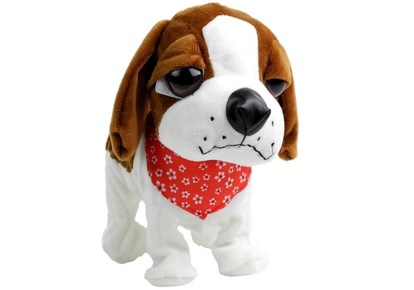 Interactive Dog On a Leash Barks Wags Tail Sensors