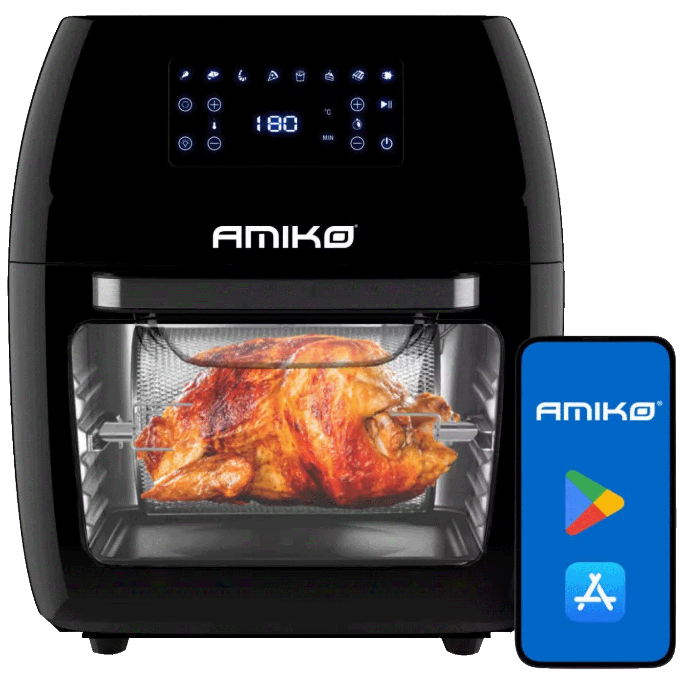 Amiko Friteza na vrući zrak sa grilom, 1700W, 12 lit., WiFi - A80 WiFi
