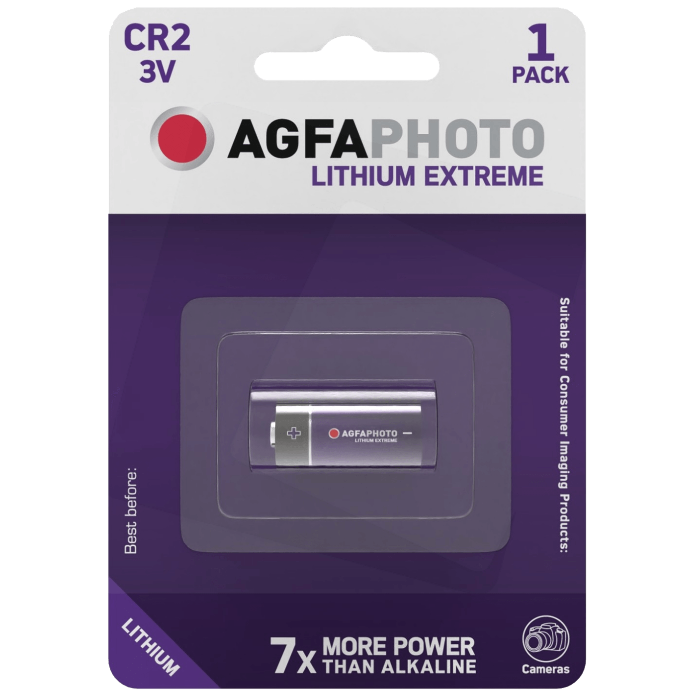 AgfaPhoto Baterija litijska CR2, 3V, blister pak. 1 komad - CR2 B1