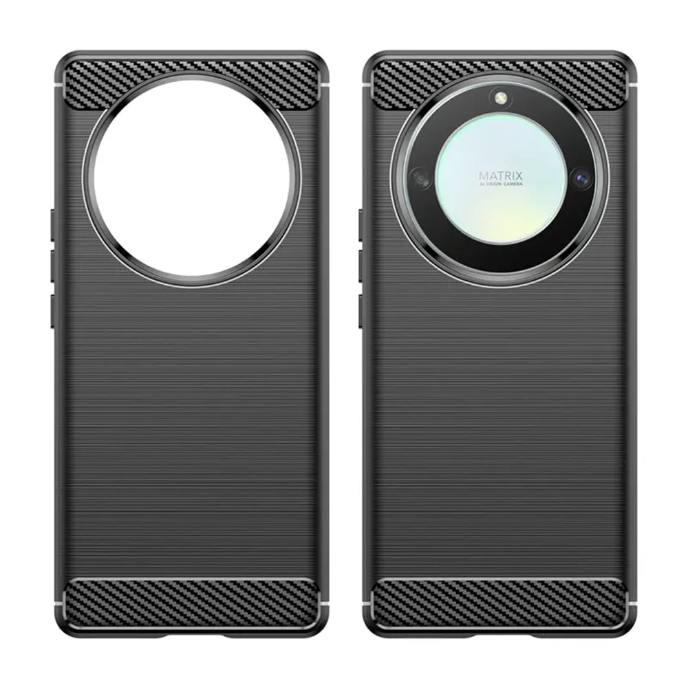 Techsuit Carbon Silicone maska za Honor Magic 6 Lite – crna