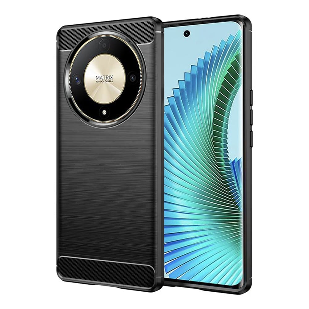 Techsuit Carbon Silicone maska za Honor Magic 6 Lite – crna