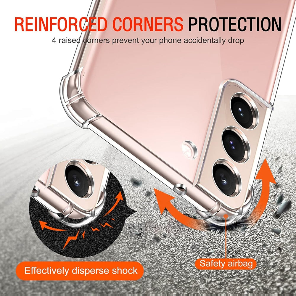 Techsuit Shockproof Clear Silicone prozirna maskica otporna na udarce za Samsung Galaxy S22 5G