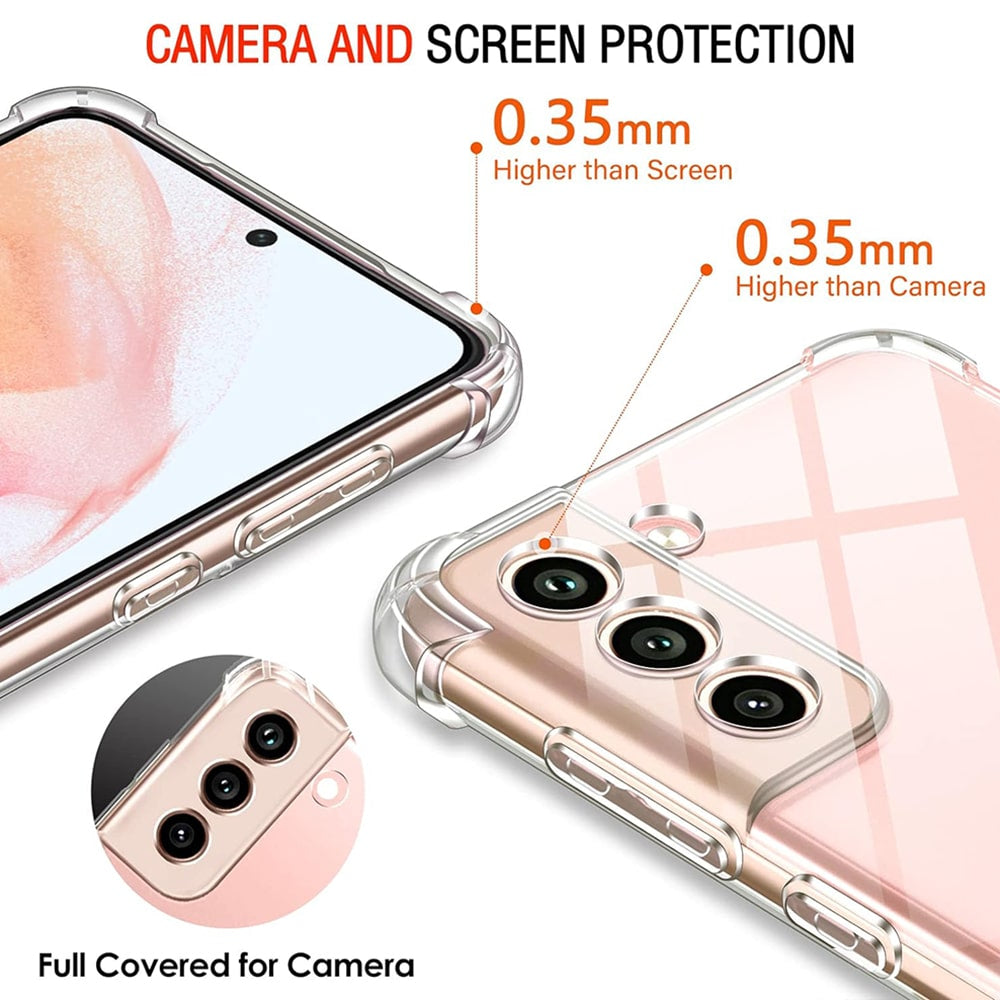 Techsuit Shockproof Clear Silicone prozirna maskica otporna na udarce za Samsung Galaxy S22 5G