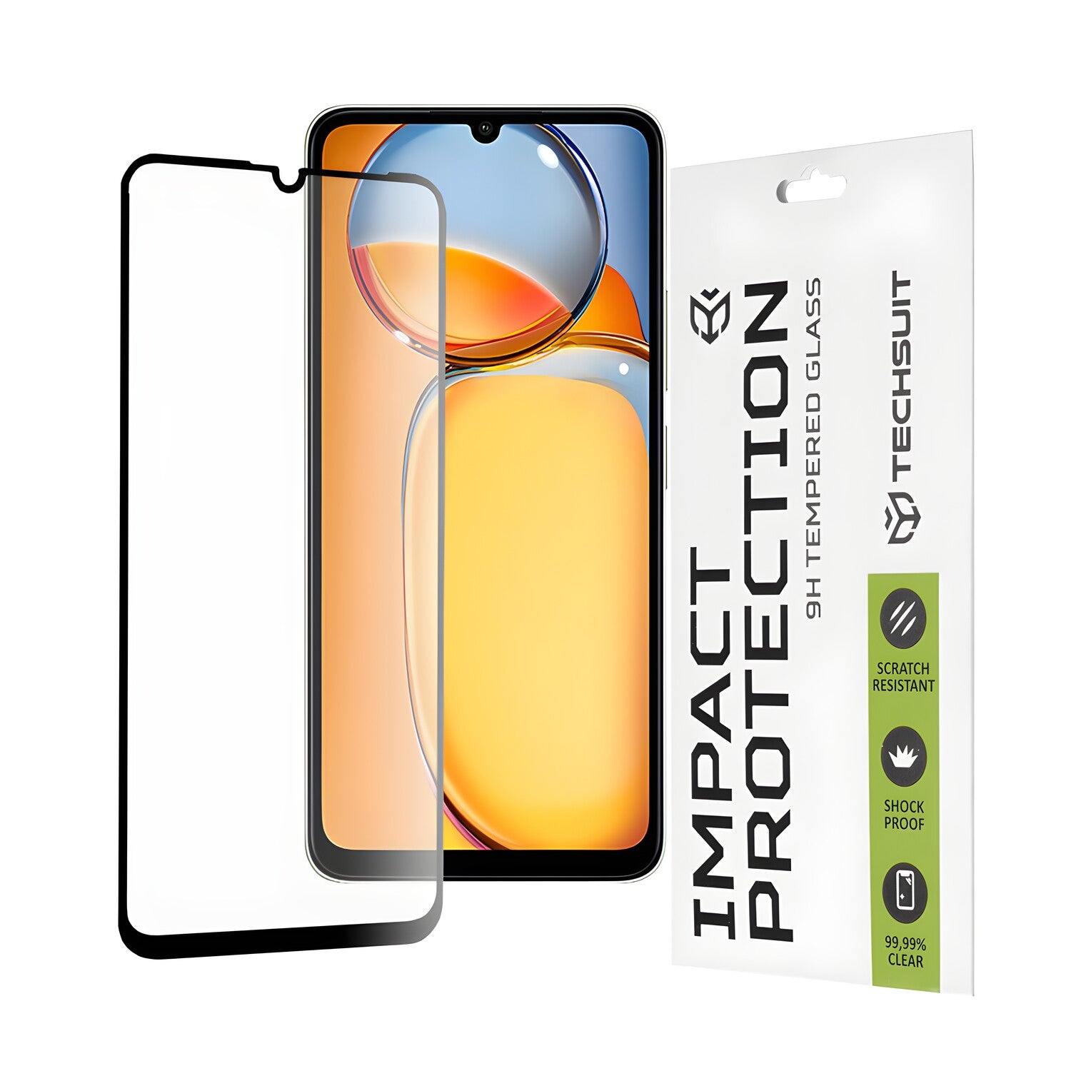 Techsuit zaštitno celoplošno staklo 111D za Xiaomi Redmi 13C 5G/Redmi 13C 4G/Poco C65/Poco M6 - Crna KP29991