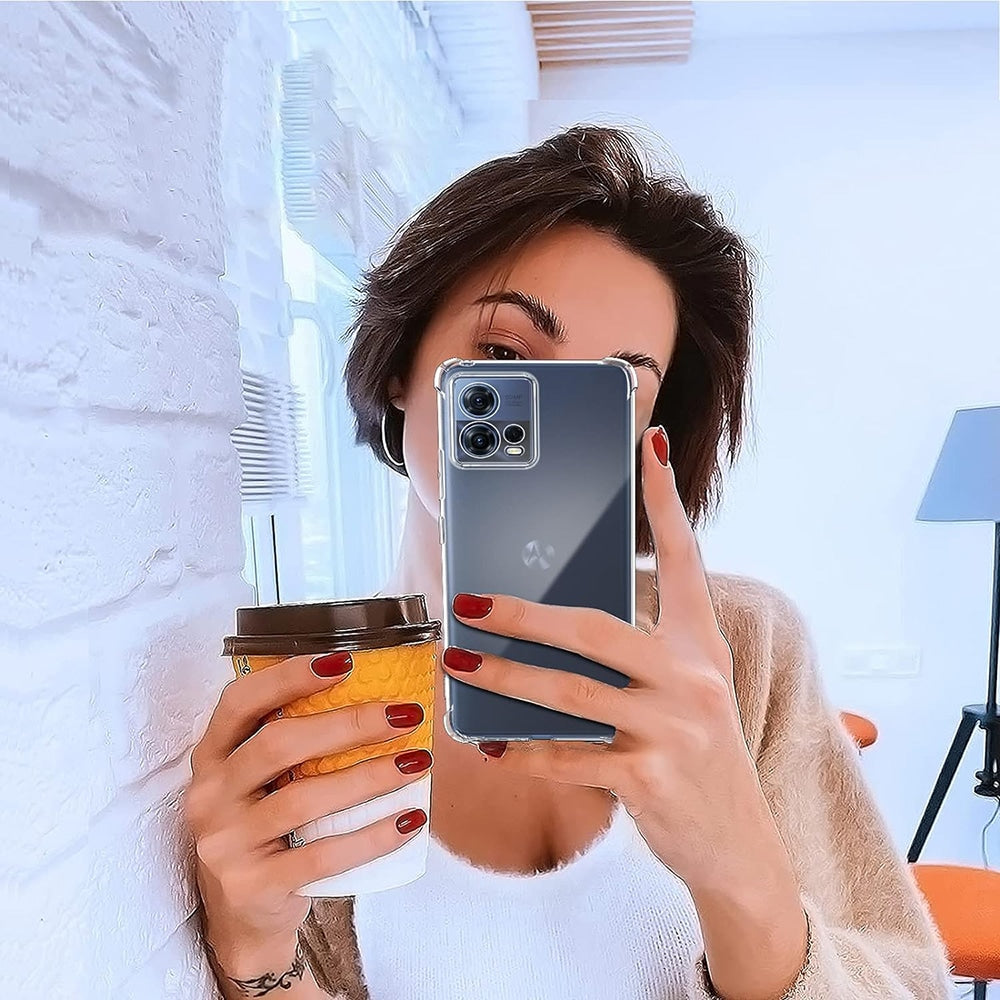 Techsuit Shockproof Clear Silicone prozirna maskica otporna na udarce za Motorola Edge 30 Fusion
