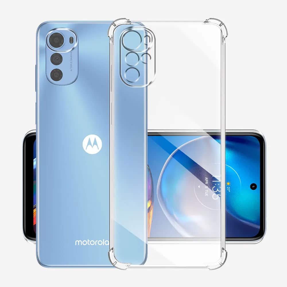 Techsuit Shockproof Clear Silicone prozirna maskica otporna na udarce za Motorola Moto E32 / Moto E32s / Moto G22