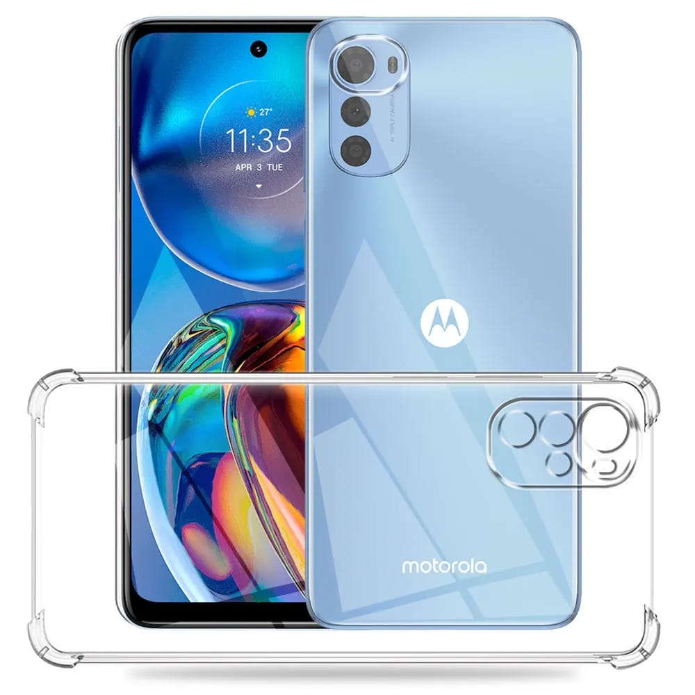 Techsuit Shockproof Clear Silicone prozirna maskica otporna na udarce za Motorola Moto E32 / Moto E32s / Moto G22