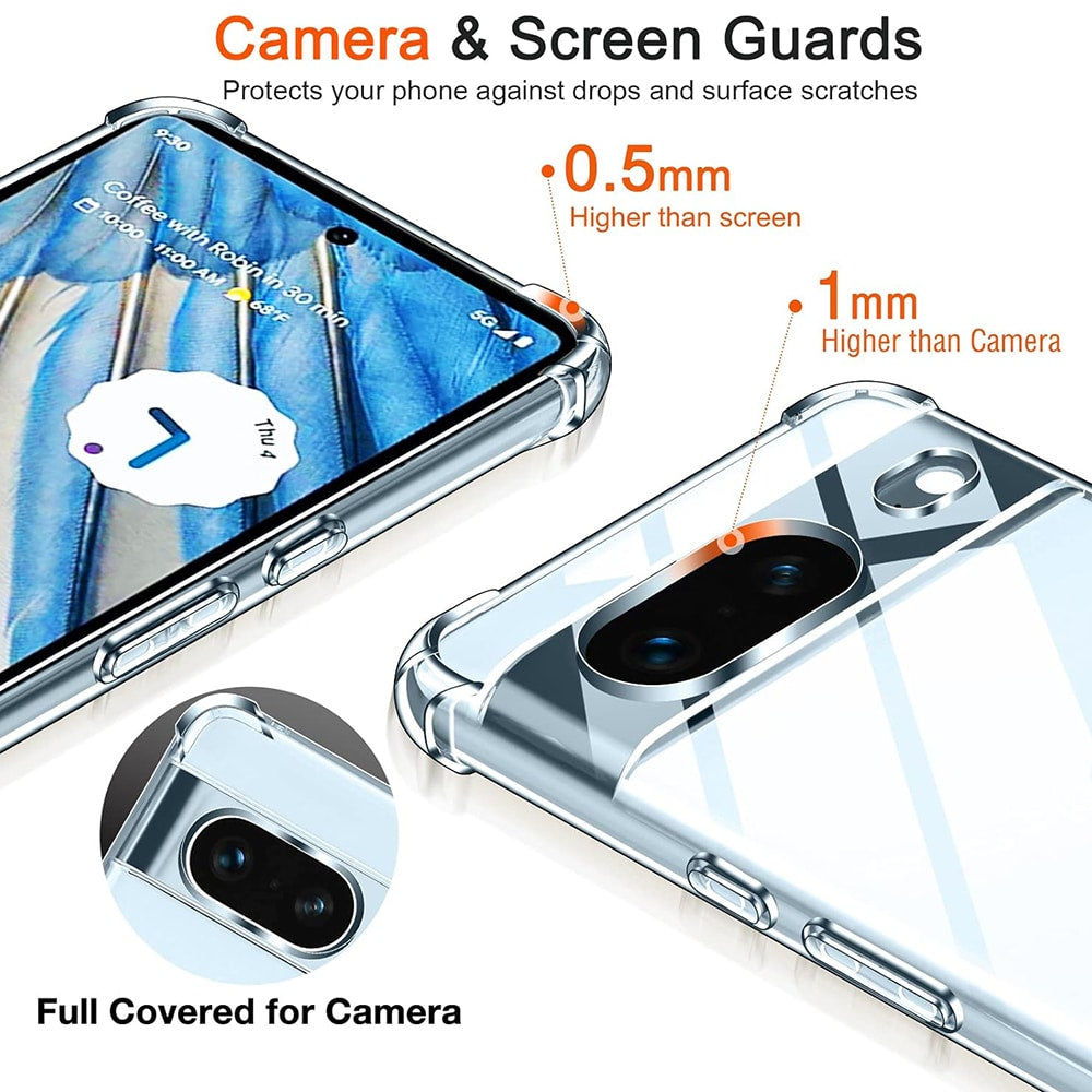 Techsuit Shockproof Clear Silicone prozirna maskica otporna na udarce za Google Pixel 8a