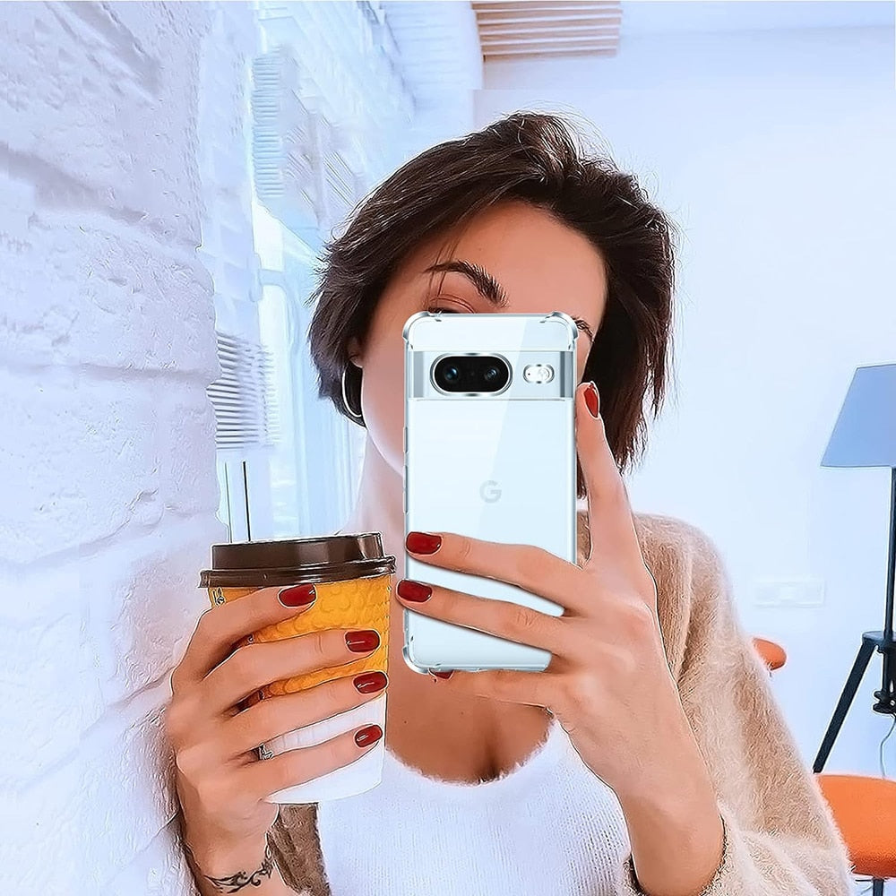 Techsuit Shockproof Clear Silicone prozirna maskica otporna na udarce za Google Pixel 8a