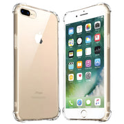 Silikonska futrola s ojačanim rubovima za Apple iPhone 7 Plus/iPhone 8 Plus - Prozirna KP31027