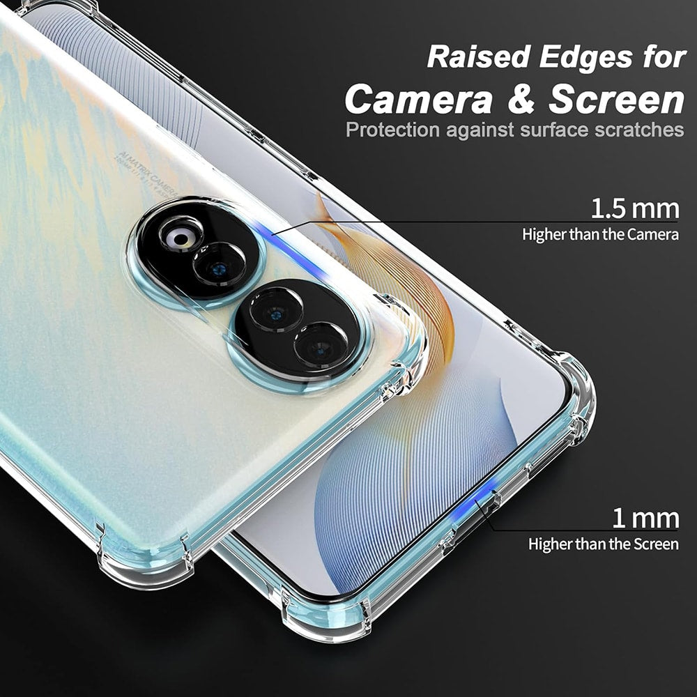 Techsuit Shockproof Clear Silicone prozirna maskica otporna na udarce za Honor 90 Pro