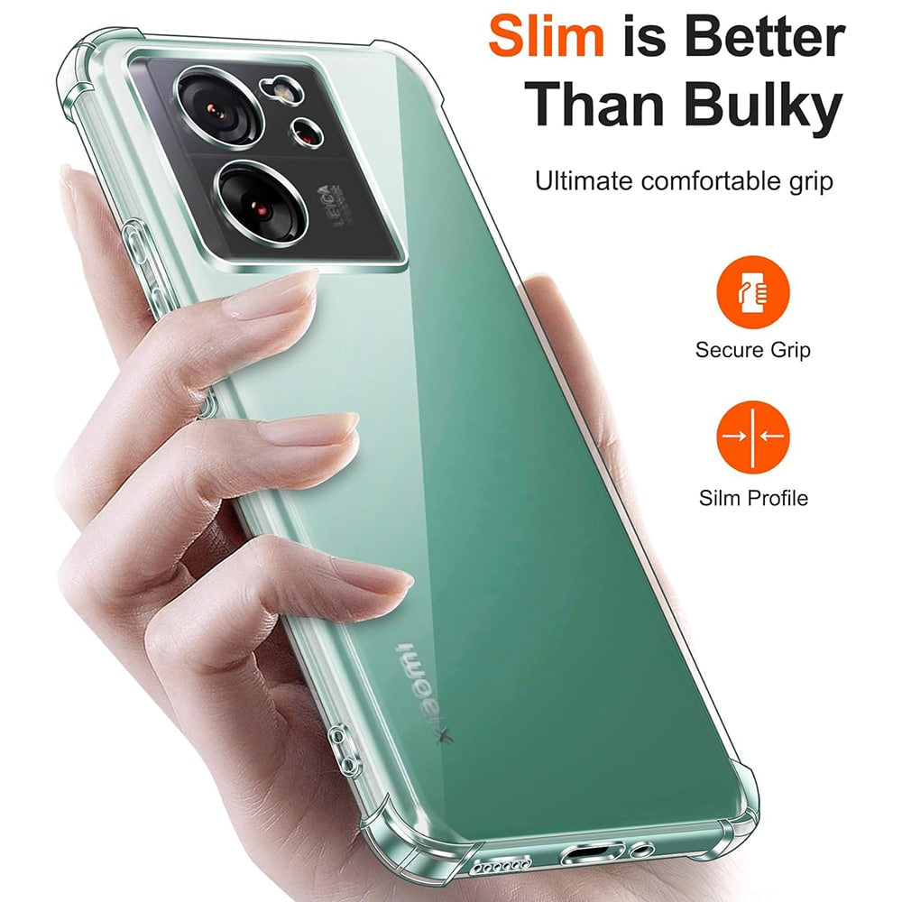 Techsuit Shockproof Clear Silicone prozirna maskica otporna na udarce za Xiaomi 13T / 13T Pro