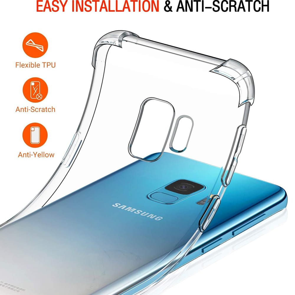 Techsuit Shockproof Clear Silicone prozirna maskica otporna na udarce za Samsung Galaxy S9
