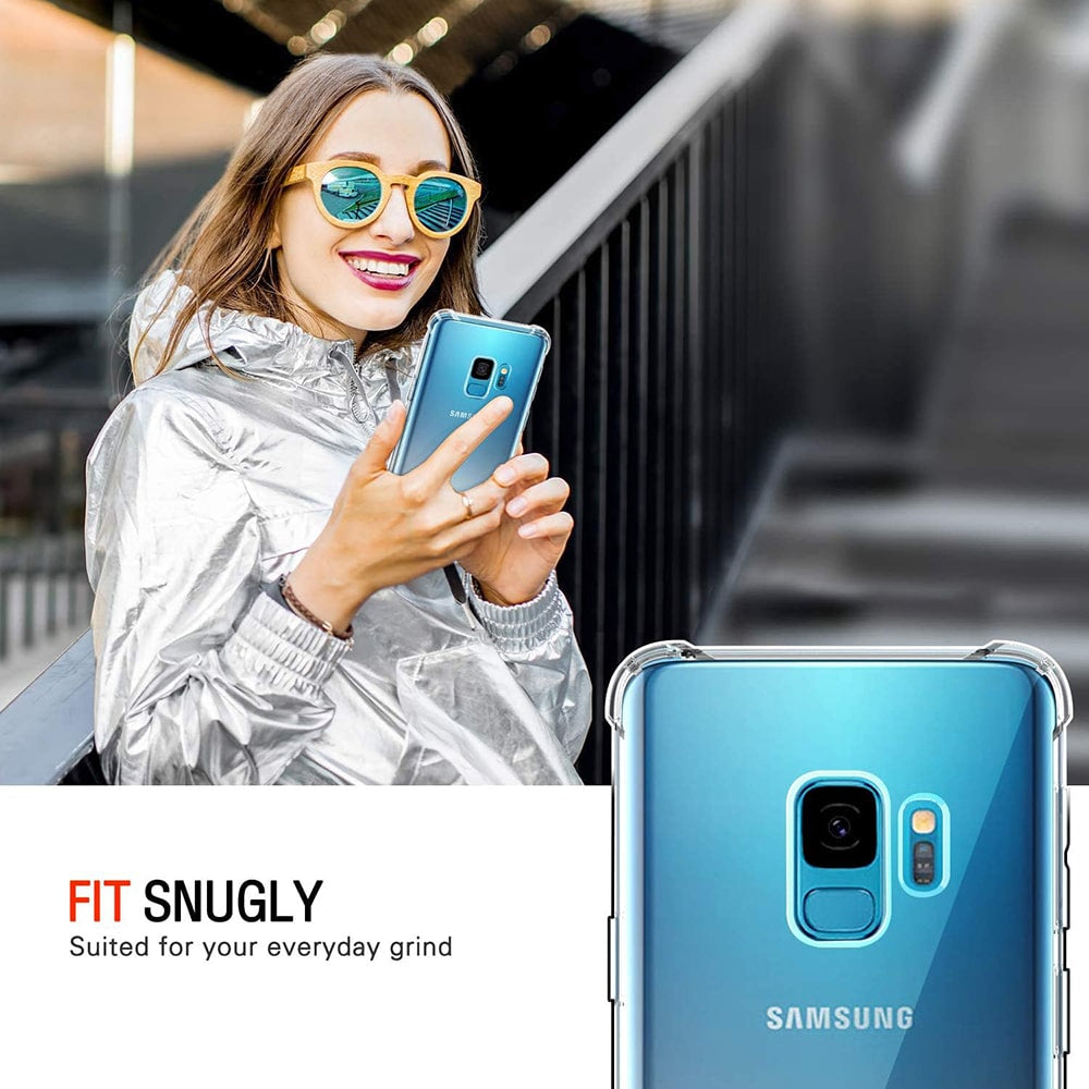 Techsuit Shockproof Clear Silicone prozirna maskica otporna na udarce za Samsung Galaxy S9